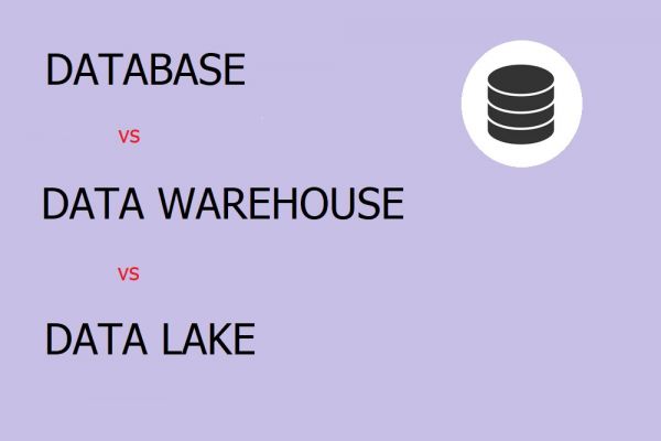 Differences of Database vs Data Warehouse vs Data Lake