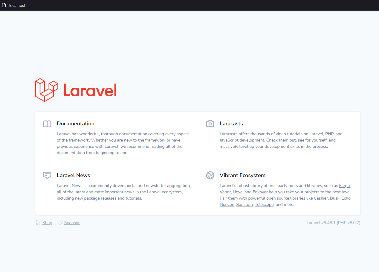 begin-new-project-with-laravel-sail-and-docker-on-window10-laravel-app-running-localhost